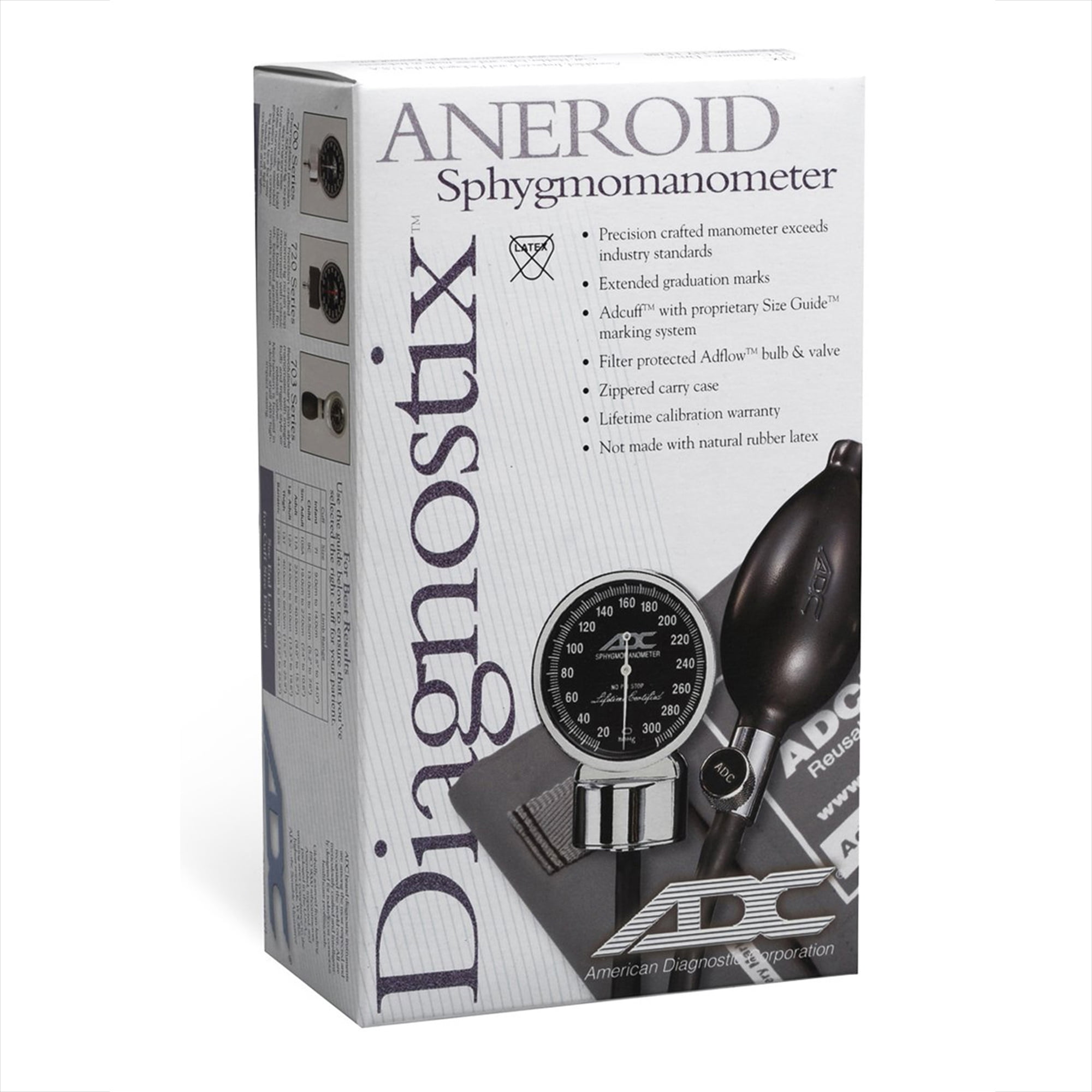 Aneroid Sphygmomanometer Bariatric Diagnostix Pocket Style Hand Held 2-Tube Adult  - 1 Count