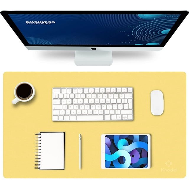 K KNODEL Alfombrilla de escritorio impermeable para escritorio, almohadilla de cuero para teclado, protector de alfombrilla de ratón para oficina y hogar (rosa, 31.5" x 15.7")