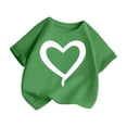 thumbnail image 4 of Bigetiay Girls Short Sleeve T Shirts Loose Cute Casual Tees with Heart Print Breathable Comfortable Daily Wear 13-14 Years, 4 of 4