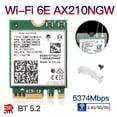thumbnail image 2 of Tarjeta WiFi inalámbrica Wi-Fi 6E AX210NGW BT5.2 M.2 2230, 2 of 7