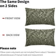 thumbnail image 3 of Olive Green Lumbar Pillow Covers 12x20 Set of 2 Vintage Floral Botanical Print Spring Flower Plant Pattern Rectangle Decorative Throw Pillow Cases Outdoor Farmhouse Decor for Home Sofa Couch Bed, 3 of 6