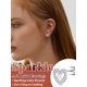 thumbnail image 4 of Pendientes de corazón de plata esterlina Silvora con Letra S Pendientes de botón iniciales para mujer, 4 of 8