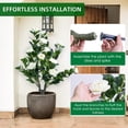 thumbnail image 4 of 4 pack of 35in artificial camellia con ground spike - fake silk topiary trees para home decor, garden, patio, y indoor use, blanca color, 4 of 8