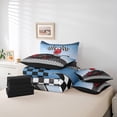 thumbnail image 6 of Manfei Boys Sports Car Twin Bedding Sets 7pcs, Speed Game Racing Flag Bedding Comforter Set, Red Race Car Helmet Sheet Sets, Super Cozy Room Decor, 6 of 8