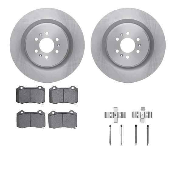 Dynamic Friction Company Rear Brake Rotors with 5000 Advanced Brake Pads includes Hardware 6512-46139