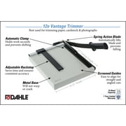 Dahle Vantage 12e Paper Trimmer، 12 Cut، 15 Sheet Max، Metal Base w / Adjustable Guide، Paper Cutter
