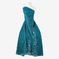 thumbnail image 2 of Zelouf Alilana Floral Corded Lace  , Sewing, DIY, Crafts Fabric by the Yard, Arresting Teal, 1 Yard, 2 of 2