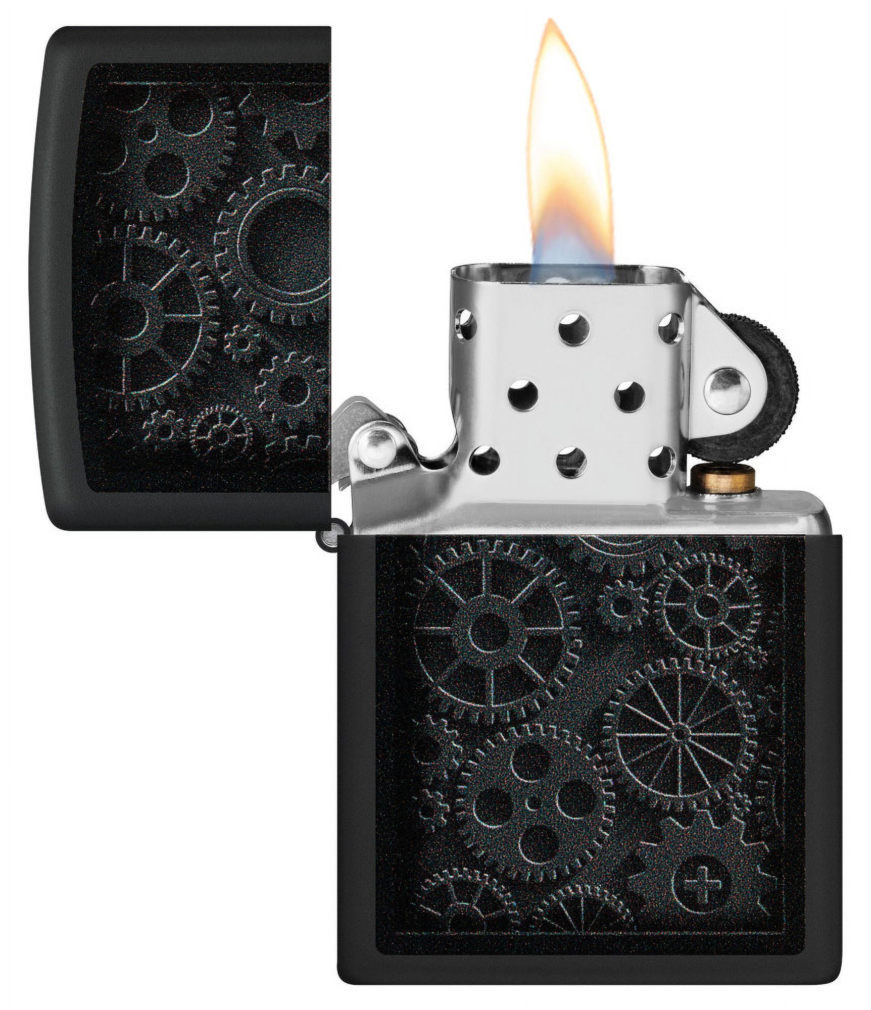 Zippo 48999 Matte Black Steampunk Refillable and Windproof Lighter