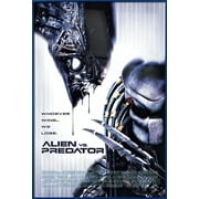 Alien Vs. Predator - Framed Movie Poster (Regular Style / White) (Size: 27" X 40") (Metallic Blue Plastic Frame)