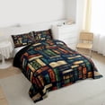 thumbnail image 3 of jejeloiu Vintage Books Queen Comforter Set,Retro Classical Book Bedding Comforter Set For Men Women Reversible 3-Piece, 3 of 8
