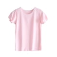 thumbnail image 1 of KyCheLot Kids Boys Girls T-Shirts Solid Color Round Neck Short Sleeve Tops Comfy Breathable Workout T-Shirts, 1 of 9