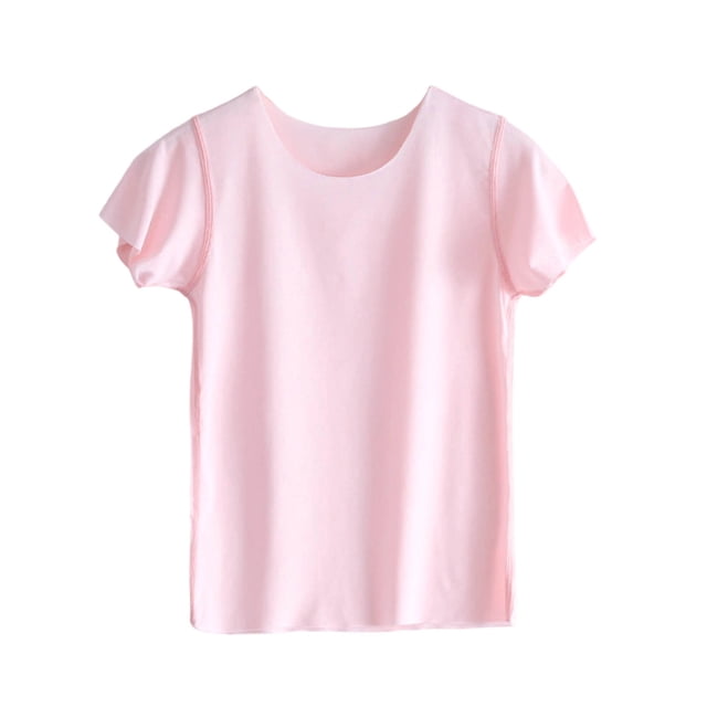 KyCheLot Kids Boys Girls T-Shirts Solid Color Round Neck Short Sleeve Tops Comfy Breathable Workout T-Shirts
