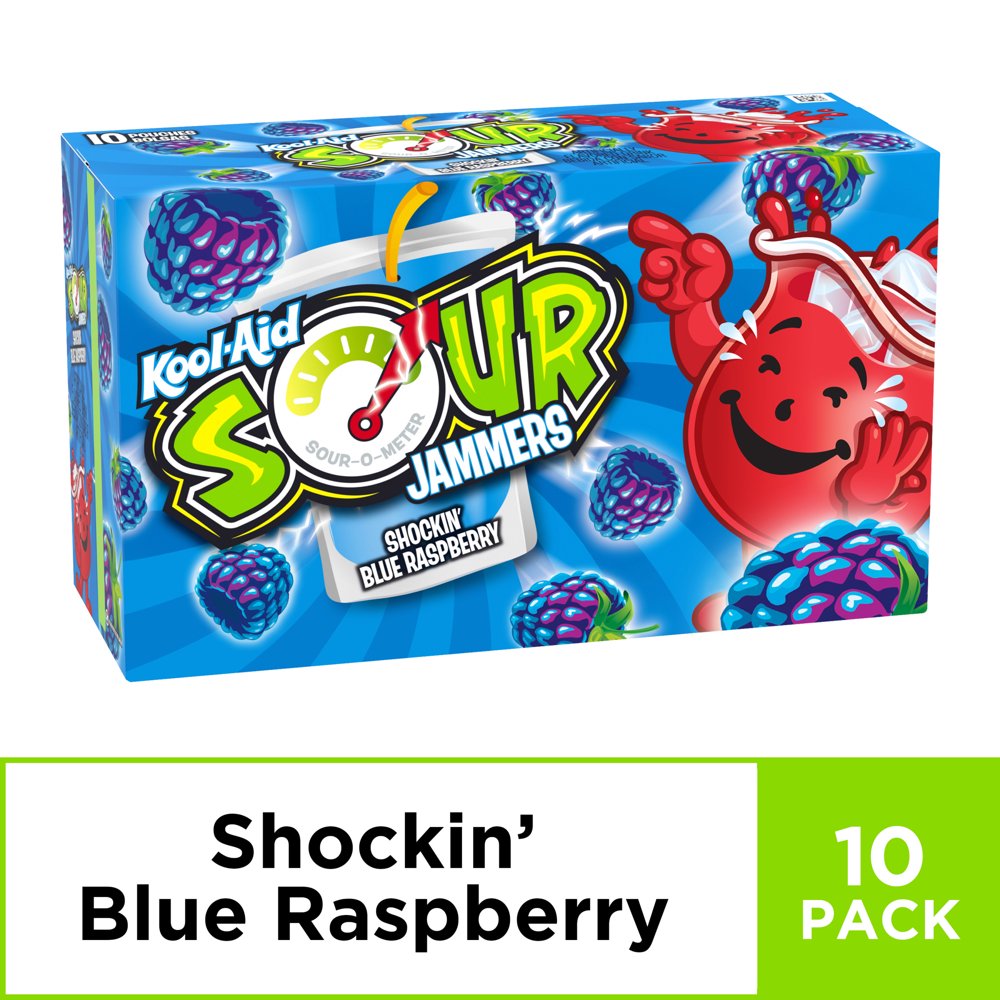 KoolAid Jammers Sours Shockin' Blue Raspberry Artificially Flavored