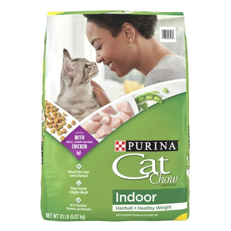 Purina Cat Chow Hairball & Healthy Weight, Indoor Dry Cat Food, Chicken, 20 lb Bag