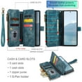 thumbnail image 6 of CaseMe Phone Case Wallet Case for Samsung Glalxy Z Fold 6 PU Leather Magnetic Handbag Zipper Pocket Card Slots, 6 of 7