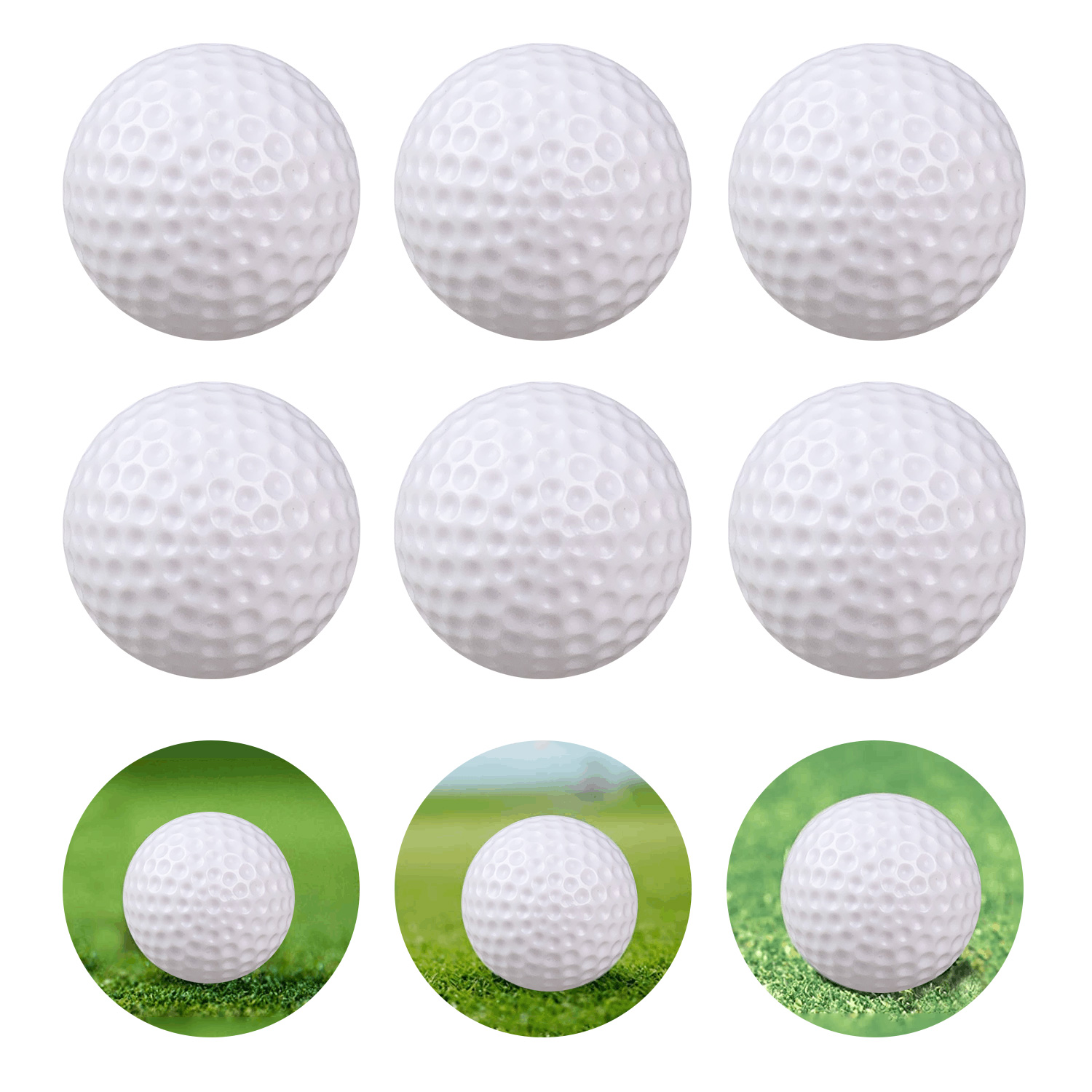 Plastic Golf Balls Practice, 100 Pack Hollow Plastic Golf Balls Indoor Outdoor Training, Golf Party Decorations