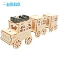 thumbnail image 3 of Diy Wooden Train Toy For Kids 3d Wood Model Train Kit Educational Stem Building Set Unpainted Wood Craft Model For Birthday And Creative Play, 3 of 5