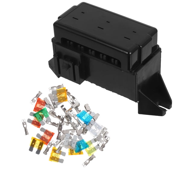 OULII 1PC Car Fuse Holder Fuse Wire Box Plastic Double Row Design for Drivers Vehicle Installation