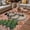 Light Pink Light Brown Grass Green, variant on Black Christmas Outdoor Rug for Patio/Deck/Porch, Non-Slip Large Area Rug 5 x 7 Ft, Xmas Tree Gingerbread Snowman Winter Indoor Outdoor Rugs Washable Area Rugs, Reversible Camping Rug Carpet Runner