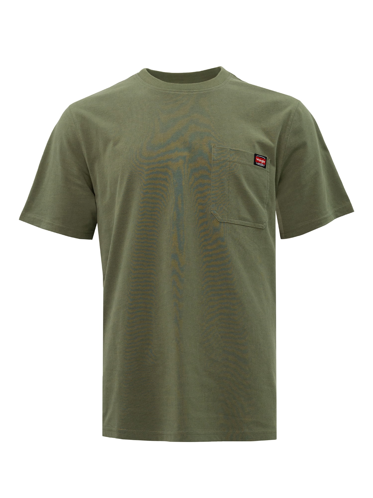 Wrangler Workwear Men's Short Sleeve Heavyweight Pocket Crew T-Shirt