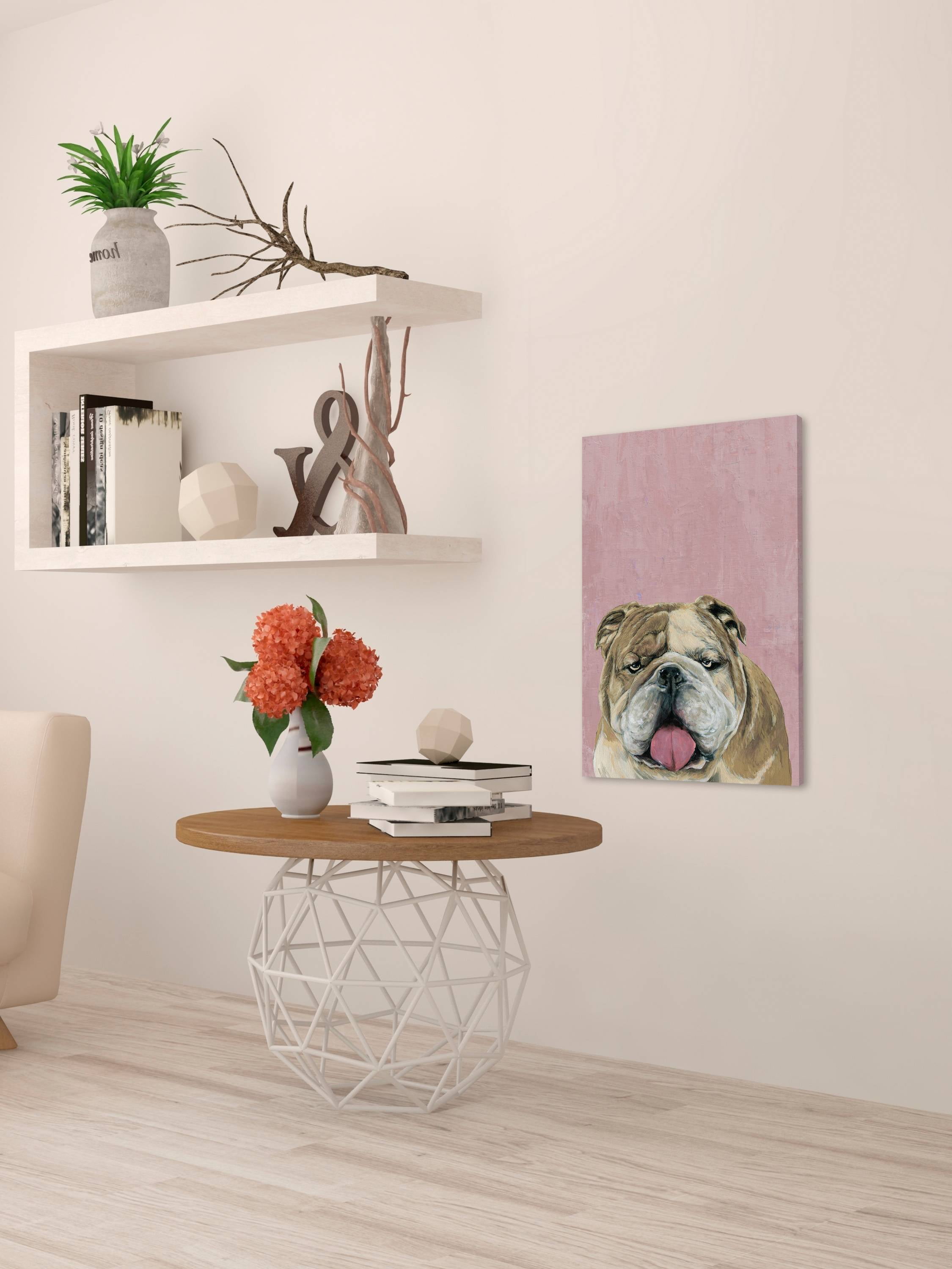 Marmont Hill "Charming Dog" Painting Print on Wrapped Canvas