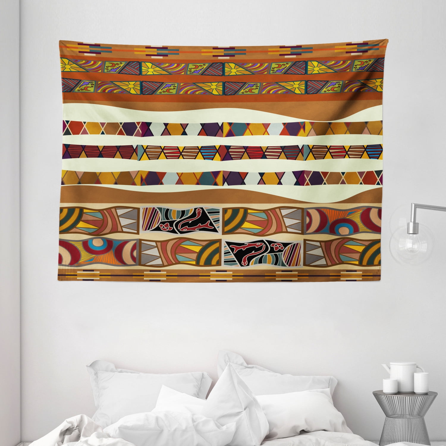 Tribal Tapestry, Traditional African Folk with Cultural Featured Trippy