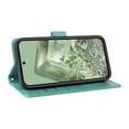 thumbnail image 4 of Designed for Google Pixel 8A Case Wallet,Women Flip Folio Cover with Butterfly & Flower Embossed PU Leather Stand Credit Card Holders Slots Wrist Strap Shockproof Phone Case,Green, 4 of 11