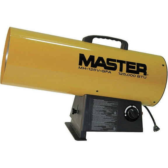 Master MH-125V-GFA-A 125000 BTU Propane LP Variable Output Portable Gas Forced Air Heater