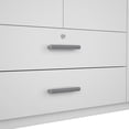 thumbnail image 6 of Depot E-Shop Indiana Armoire with 3 Cabinets, 2 Drawers, 5 Interior Shelves, and Hanging Rod, White, 6 of 9