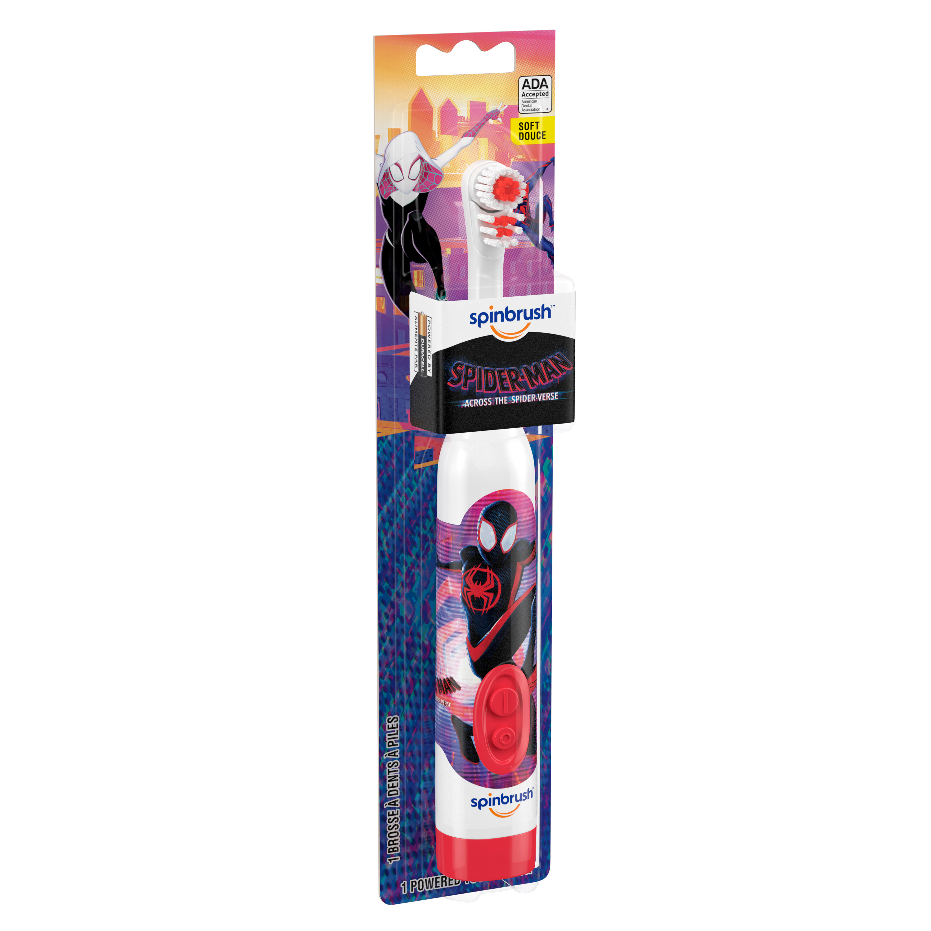 Spider-Man Movie Spinbrush Kids Electric Toothbrush, Battery-Powered, Soft Bristles, Ages 3+ - image 2 of 7