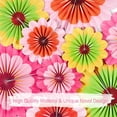 thumbnail image 3 of 9 PCS Paper Flowers Decorations Hanging Carnival Paper Fans Decorations Flower Paper Fans Paper Floral Backdrop Spring Decorations, 3 of 14