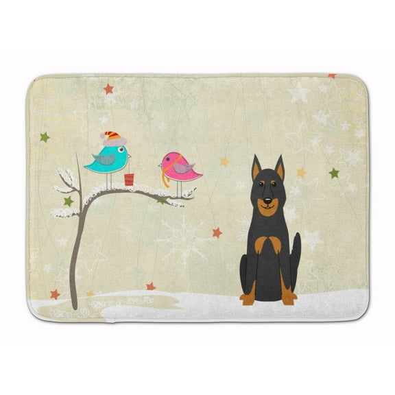 Christmas Presents between Friends Beauce Shepherd Dog Machine Washable Memory Foam Mat