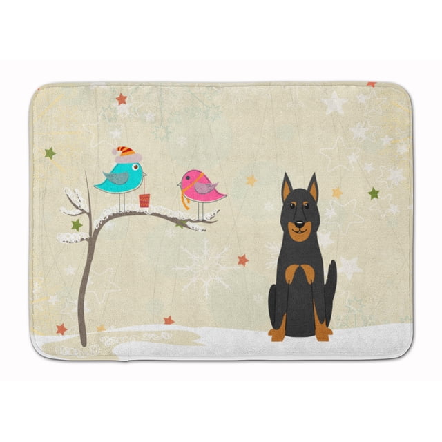 Carolines Treasures BB2552RUG Christmas Presents Beauce Shepherd Dog Machine Washable Memory Foam Mat