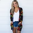 thumbnail image 6 of NordicNest Cardigan For Women Elegant Sweaters Ladies Butterfly Print V-Neck Long Sleeve Coat Pockets Outerwear Trendy Outerwear Fall Fashion Knitwear Tops, 6 of 8