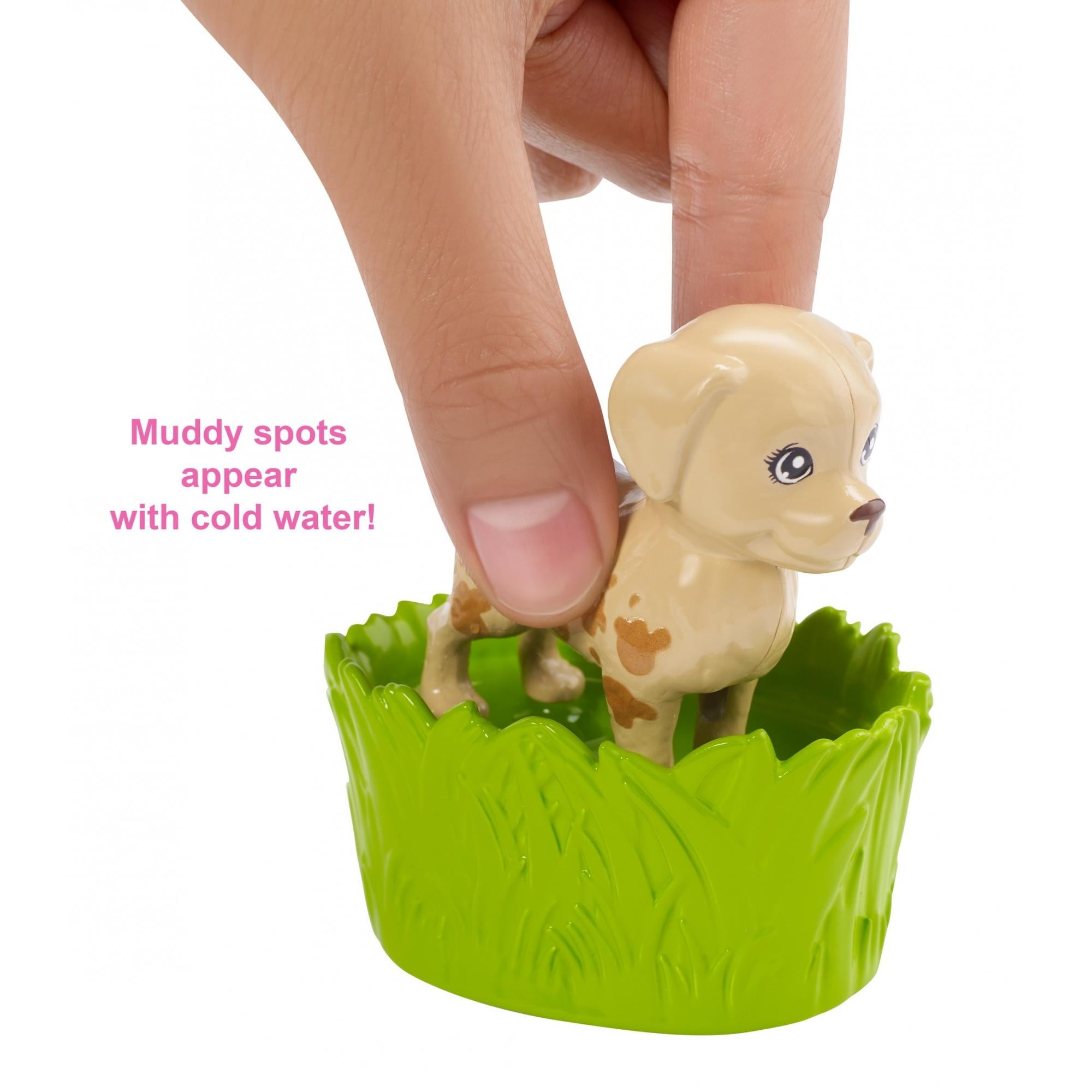 barbie play and wash pet set