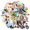 3A, variant on 35pcs-50pcs Retro Transportation Stickers Vehicles Cute Stickers Pack for Suitcases Luggage Laptops