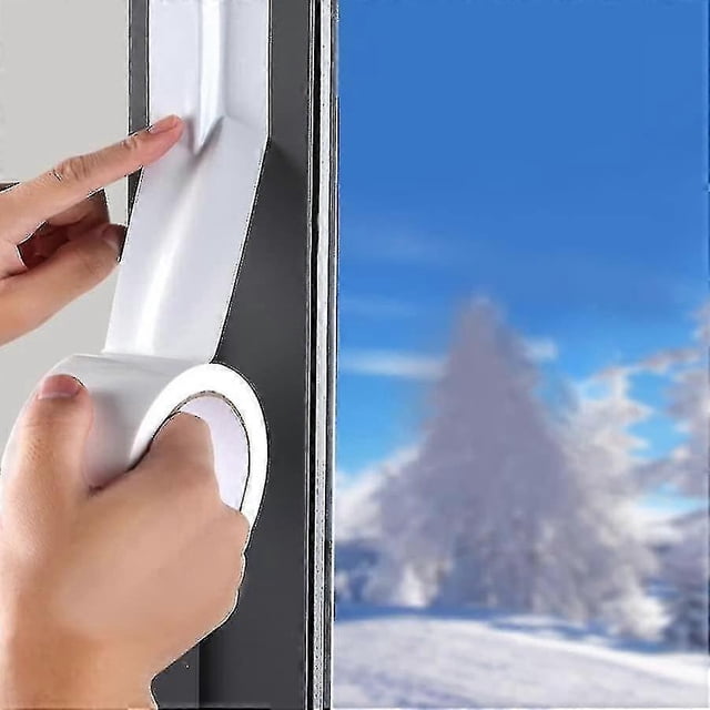 Window Weather Sealing Tape White, Window Isolation Tape For Block Draft Cold Air Dust Rain, No Residue, 2-inch X 20 Yards