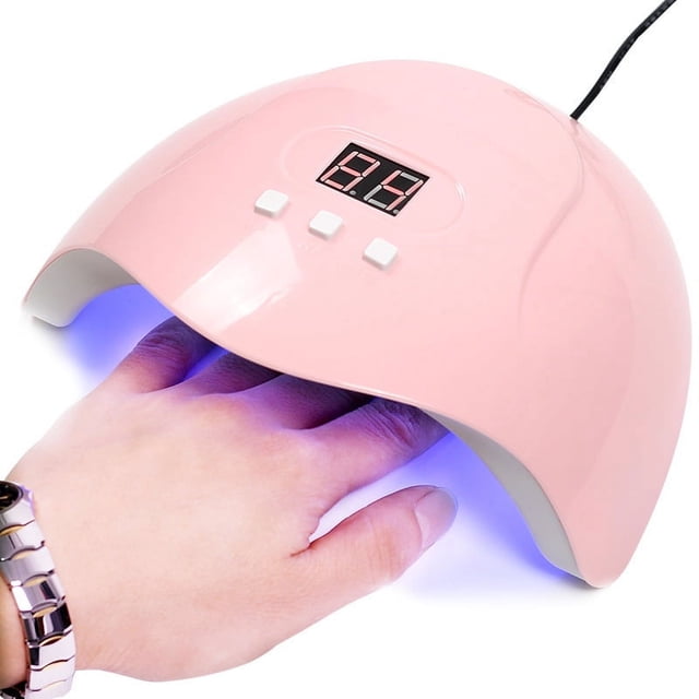 Lámpara secadora de uñas LED/UV para esmalte de uñas de gel, lámpara de uñas LED de 54 W, luz de curado con 3 modos de tiempo y pantalla LCD, lámpara de uñas UV para manicura/Pedi