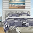 thumbnail image 4 of Designart 'Japanese Ocean Wave Pattern' Costal Bedding Set - Duvet Cover & Shams, 4 of 4