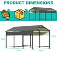 thumbnail image 6 of Patiowell 10'x15' metal Outdoor Carport with Enhanced Base for Cars, Trucks, Boats , Robust Frame for Superior Load-Bearing, Leak-Proof Design, Weather-Resistant Cover for Snow & Rain, 6 of 8