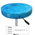 thumbnail image 4 of Balery Winter With Snowflakes Round Bar Stool Seat Covers Velvet Fabric Adjustable Protects from Scratches and Stains for 14-17 Inch Chair-12 inch, 4 of 7