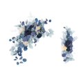 thumbnail image 1 of yuksok 2 Pieces Silk Flower Swag Arch with Leaf Garland for Window Table Backdrop Blue, 1 of 9