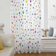 thumbnail image 6 of Colorful Polka Dot Sheer Curtains 45 Inches Long, Rainbow Point Vibrant Light Filering Curtains, Breathable Simi Curtain Privacy Drapes for Kitchen Bathroom Lightweight Small Window Treatment, 6 of 9