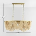 thumbnail image 4 of SAFAVIEH Alluri 4-Light Antique Gold Metal Chandelier, 4 of 12