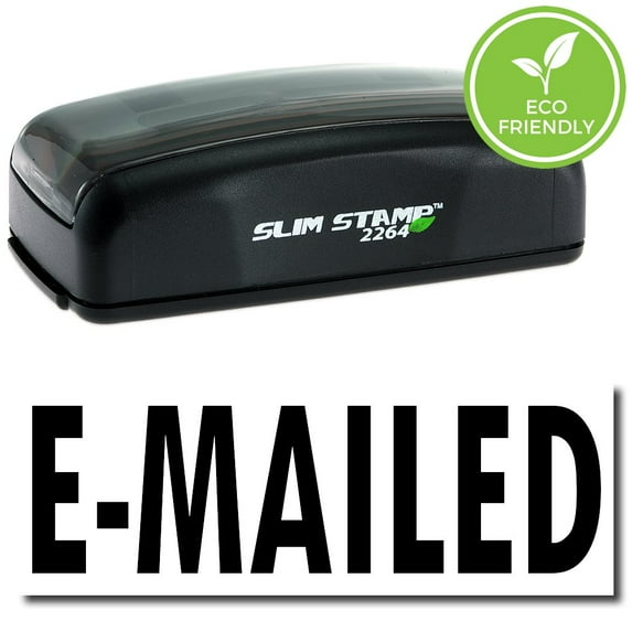 Large Pre-Inked E-Mailed Stamp with Green Ink