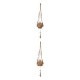 thumbnail image 1 of Bewildely Colgador de plantas de ganchillo de yute hecho a mano de fibra Amplia aplicación Durable No es fácil de romper Cesta degradable 120g cesta 120g 101.6 cm 2Conjunto, 1 of 6