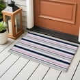 thumbnail image 4 of Area Rug 2 x 3 Ft, Pink Grey Striped Indoor Accent Bathroom Rugs for Kitchen/Laundry Room, Farmhouse Stripes Modern Abstract Art Washable Non-Slip Runner Floor Mat for Entryway, Living Room, 4 of 8