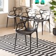 thumbnail image 2 of Baxton Studio Landry Black Finished Plastic 4-Piece Stackable Dining Chair Set, 2 of 6