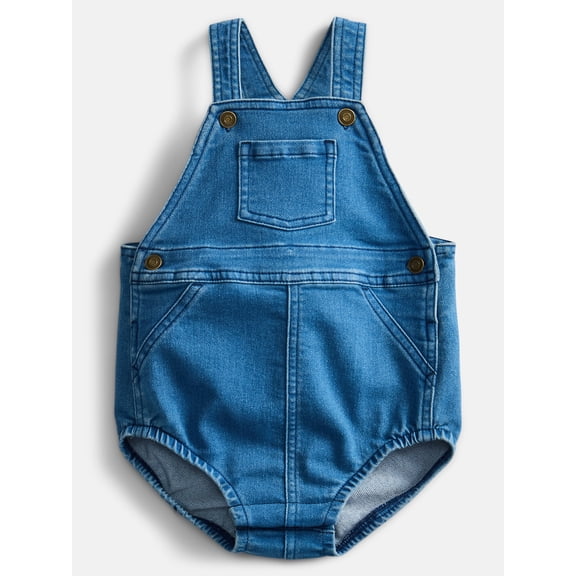 Wonder Nation Baby Boys Sleeveless Overall Romper, Sizes 0/3M-24M