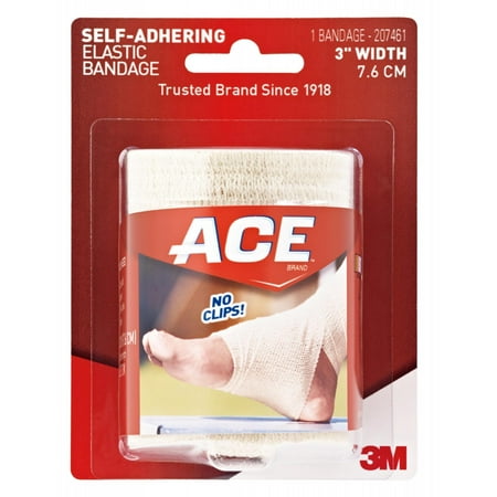 ACE Brand Self-Adhering Elastic Bandage, 3 in., Beige,